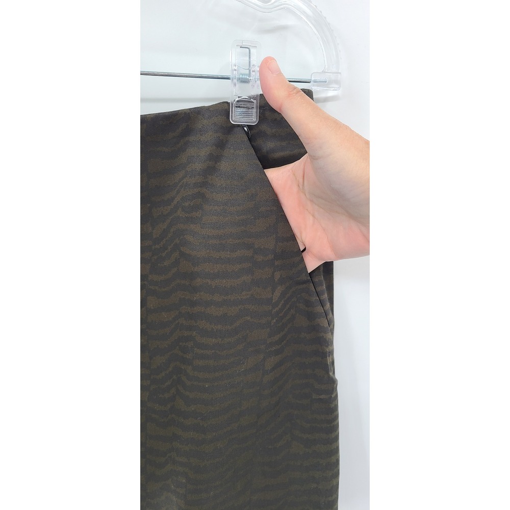 GAP Womens Skirt Mini Brown Zebra Print Stretch Career Casual Size 0 New NWT - Picture 2 of 8